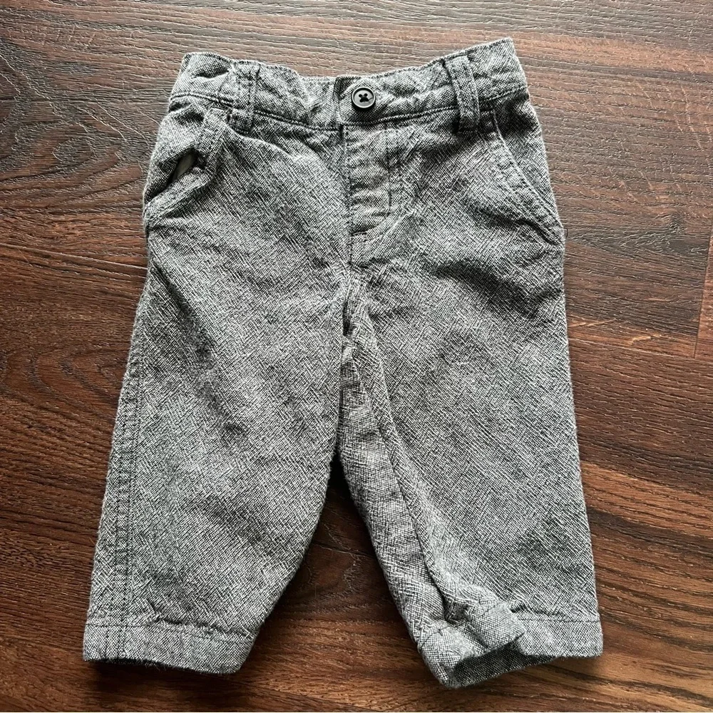 Gymboree Baby Boy 3-6 month gray dress pants 100% cotton